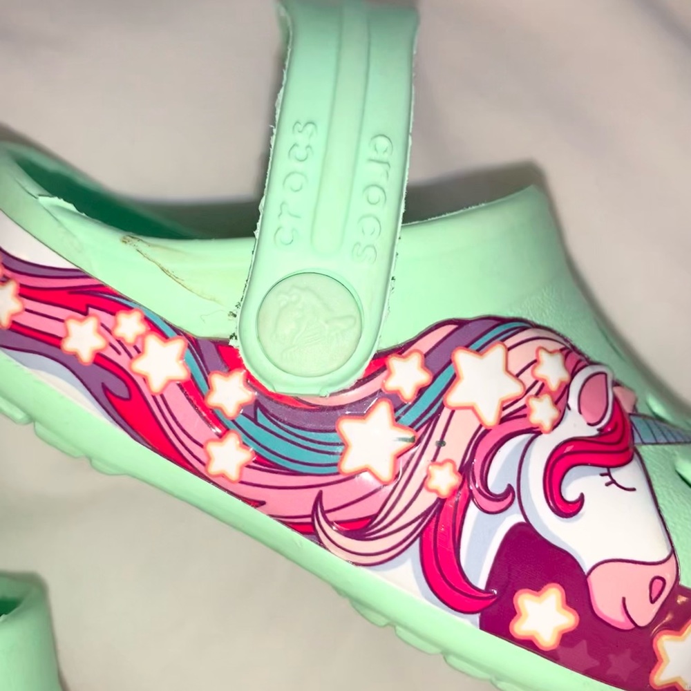 CROCS UNICORN Sandals shoes girls size 6 - Picture 7 of 10